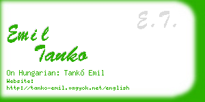 emil tanko business card